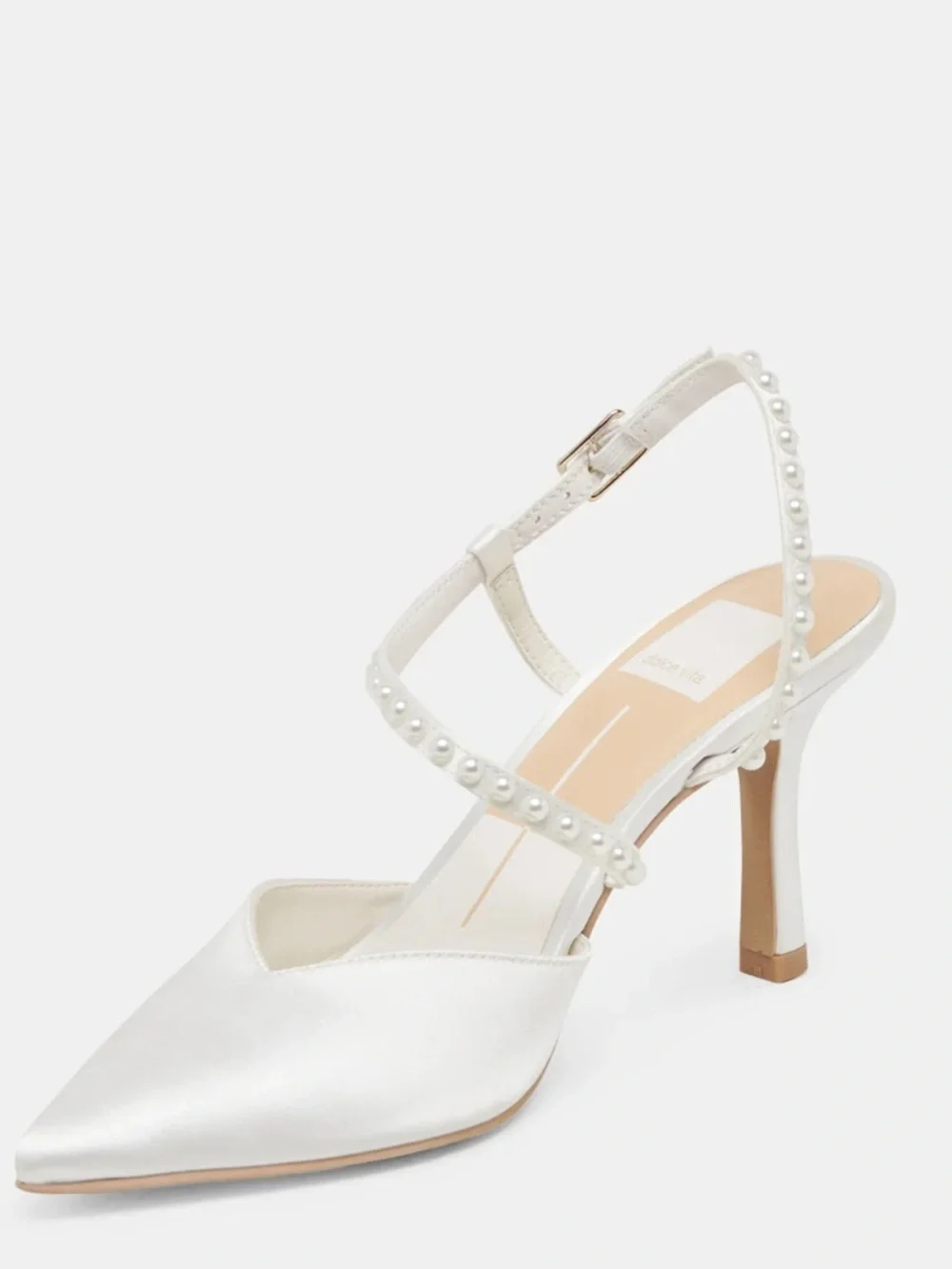 NEW🌸Dolce Vita kamra pearl heels true white satin size 11 $150 w/o box